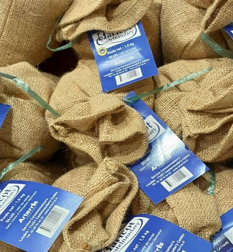 Sachets haricots jute